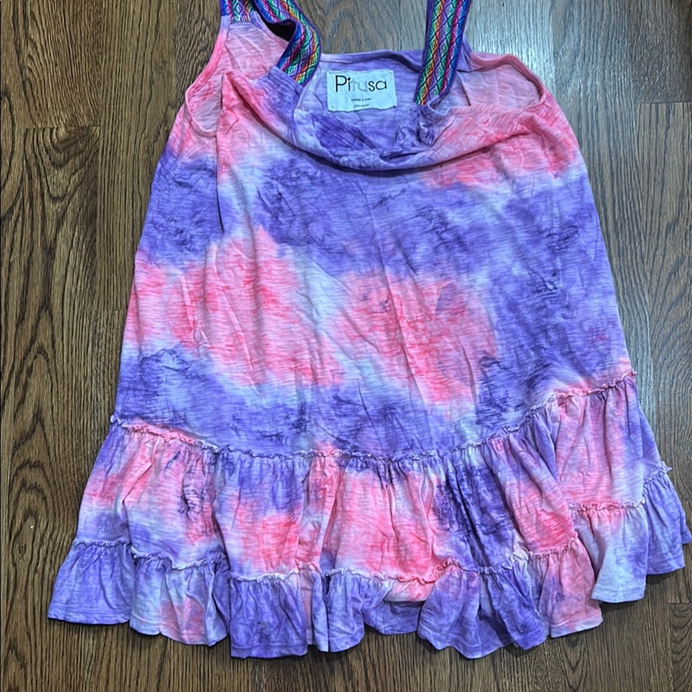 Pitusa women’s beach cover up - Pink and Purple Tie-Dye